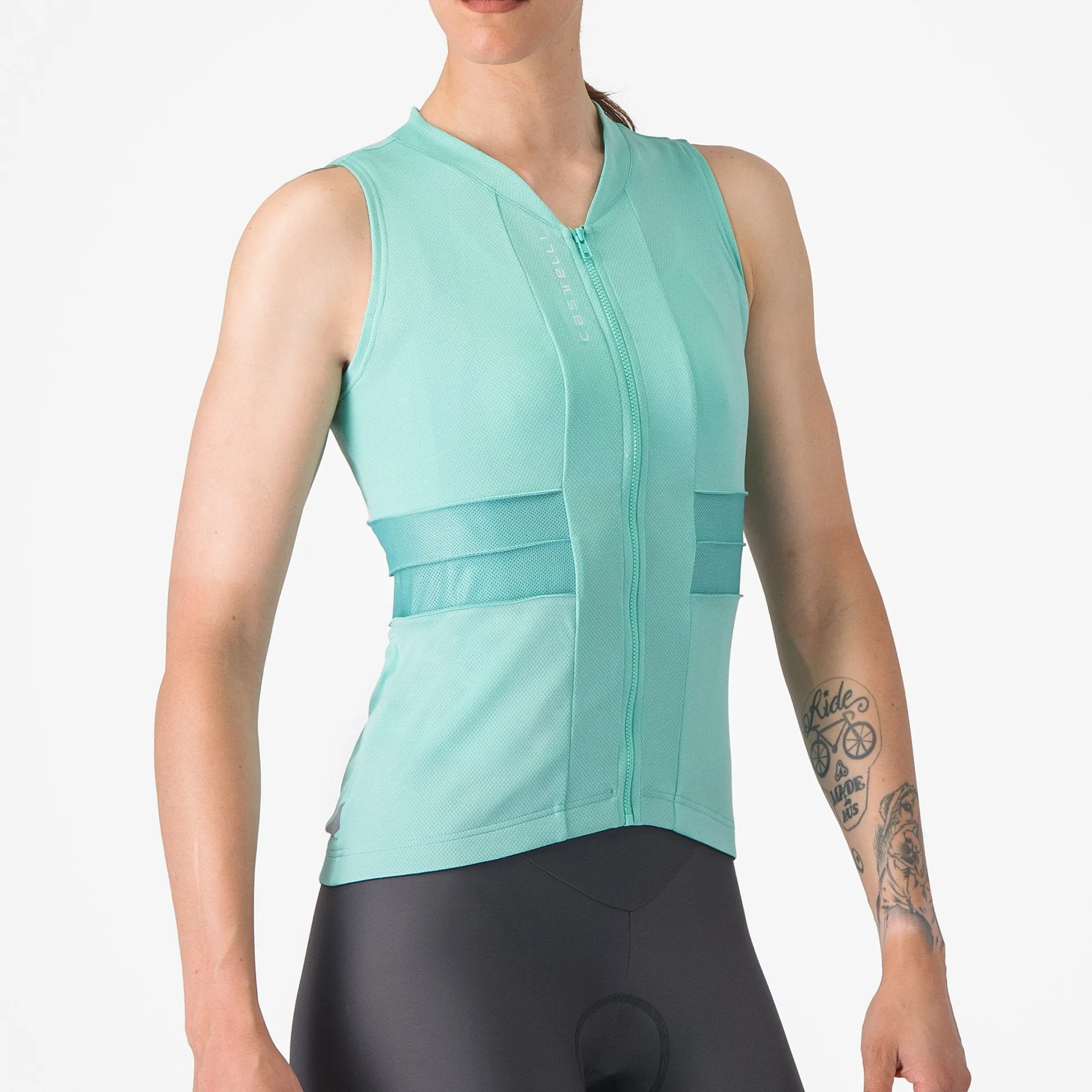 Maglia donna senza maniche Castelli Anima 4 - Azzurro