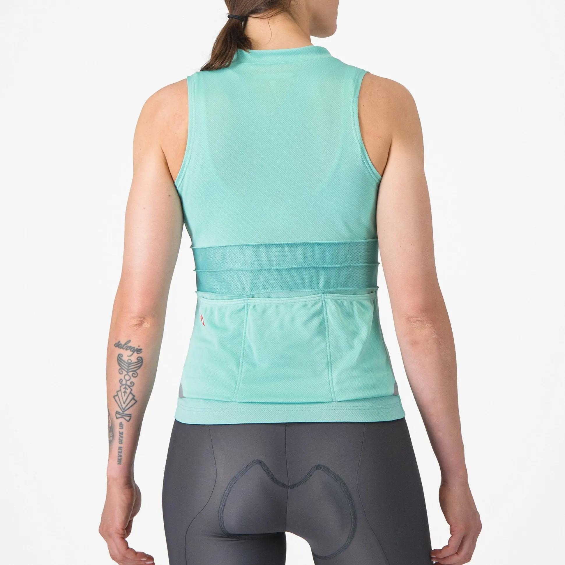 Maglia donna senza maniche Castelli Anima 4 - Azzurro