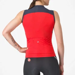 Maglia donna senza maniche Castelli Sole - Rosa