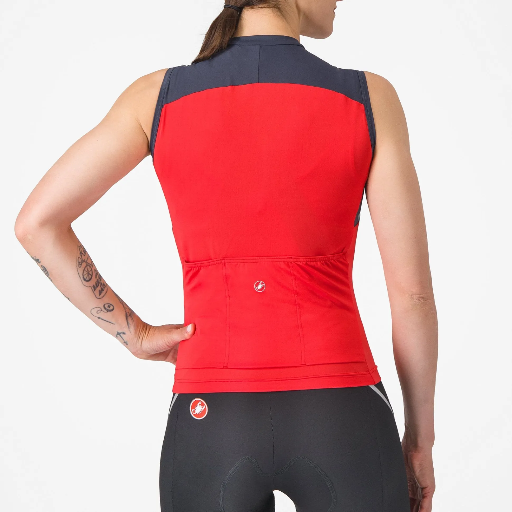 Maglia donna senza maniche Castelli Sole - Rosa