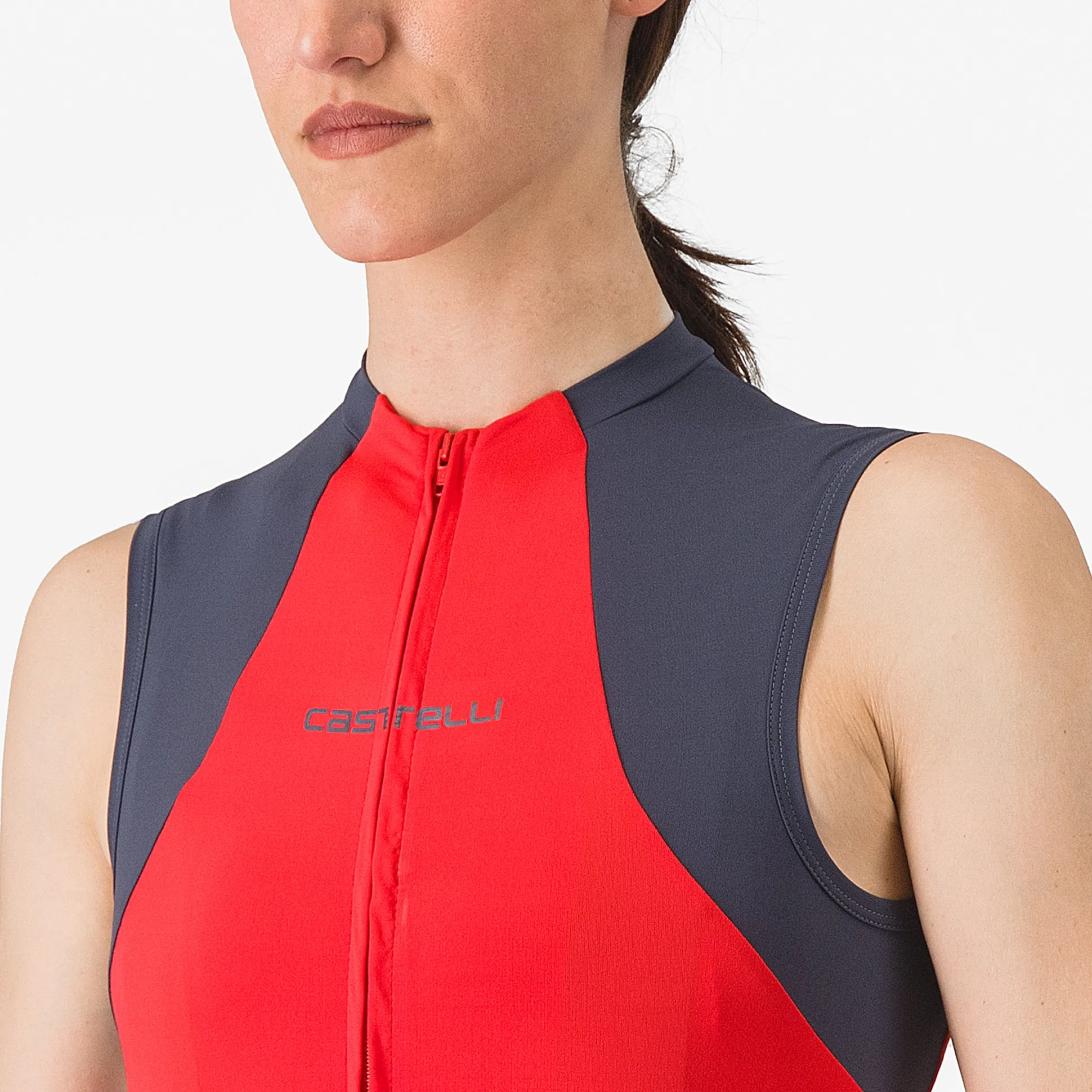 Maglia donna senza maniche Castelli Sole - Rosa