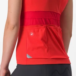 Maglia donna senza maniche Castelli Anima 4 - Rosso