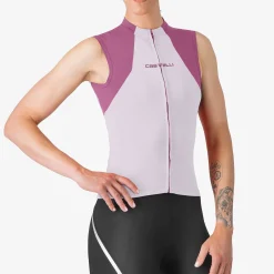 Maglia donna senza maniche Castelli Sole - Viola
