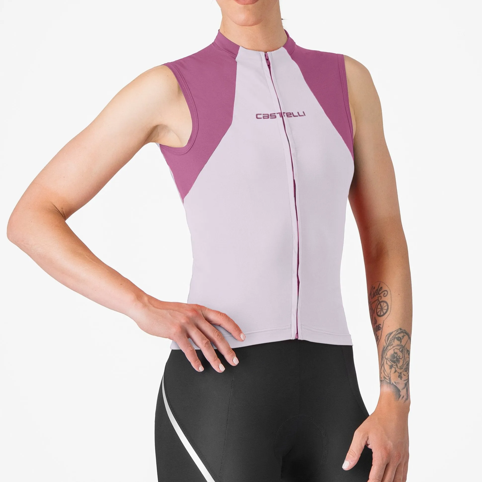 Maglia donna senza maniche Castelli Sole - Viola