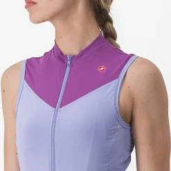 Maglia donna senza maniche Castelli Solaris - Viola