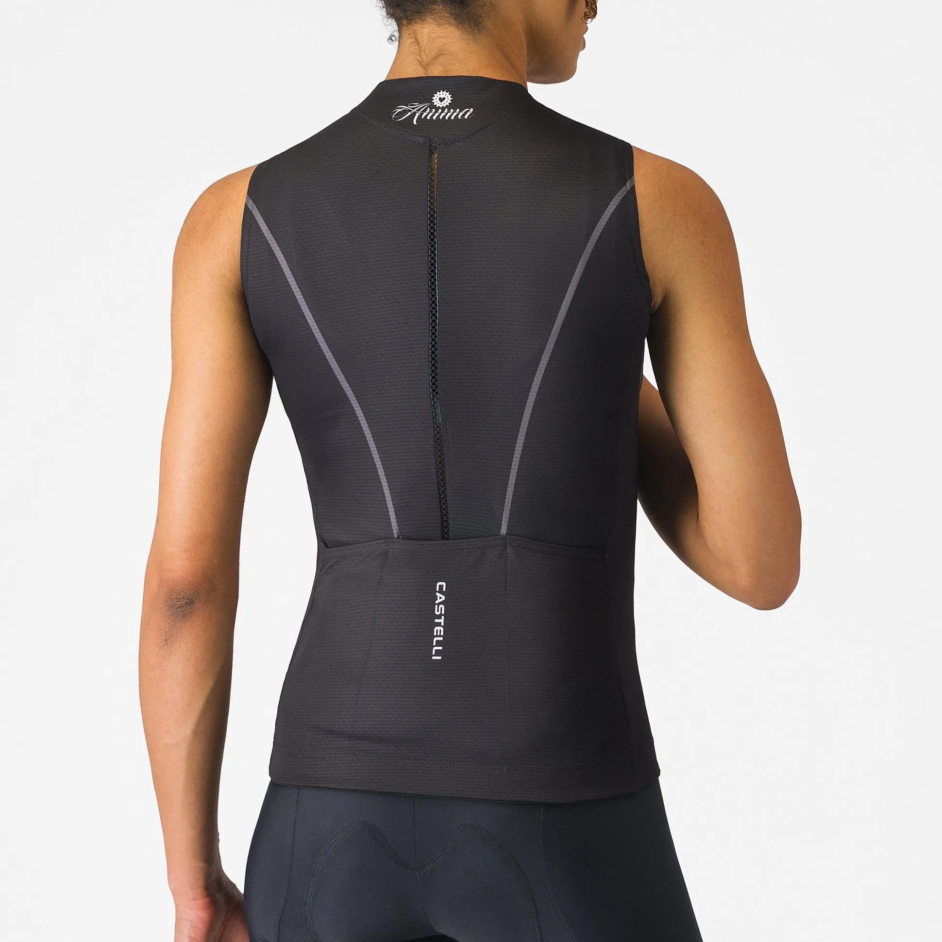 Maglia donna senza maniche Castelli Anima Flow - Nero