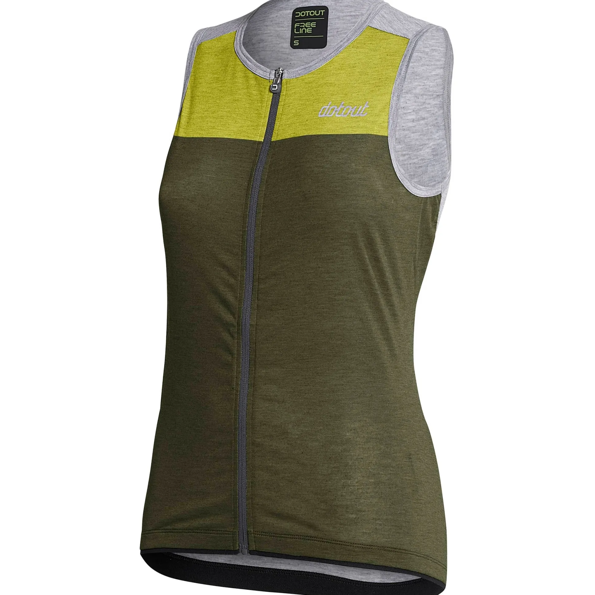Maglia donna senza maniche Dotout Glory - Verde grigio