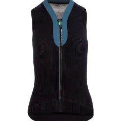 Maglia donna senza maniche Q36.5 L1 Lady Pinstripe - Nero