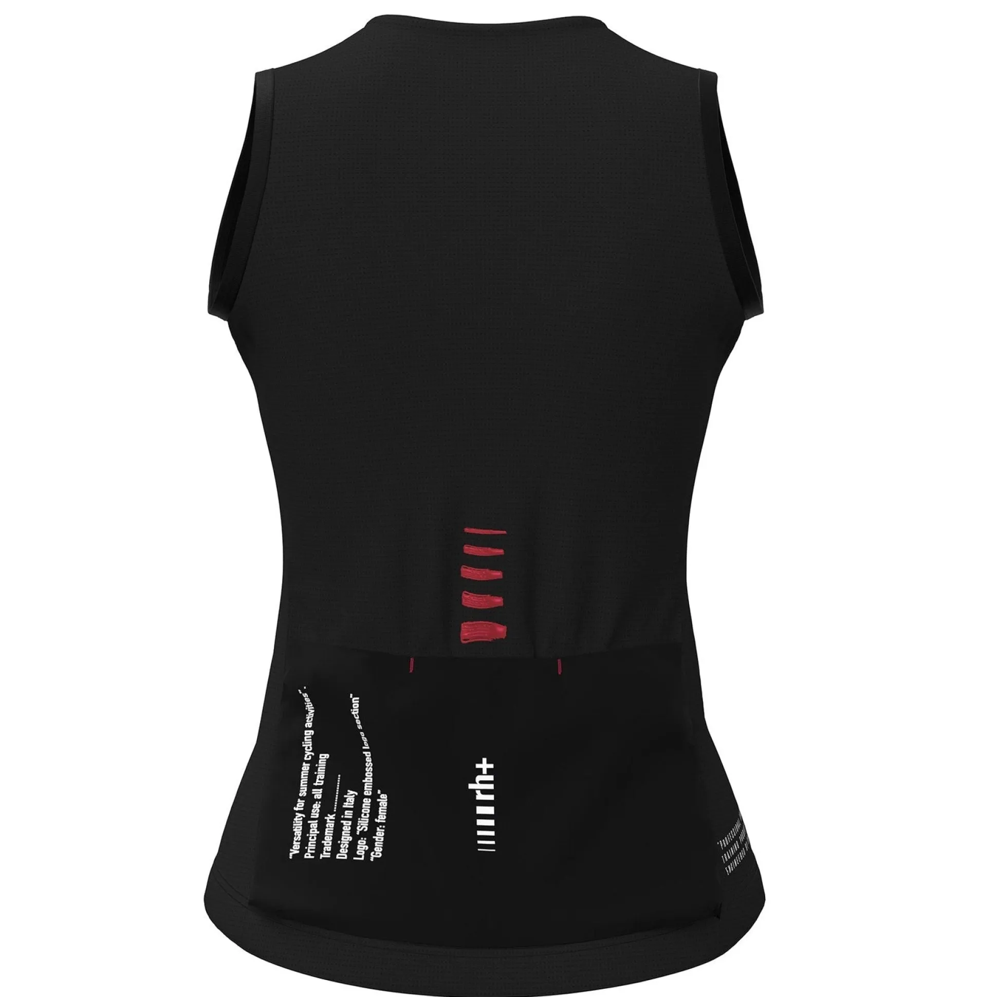Maglia donna senza maniche Rh+ Aries - Nero