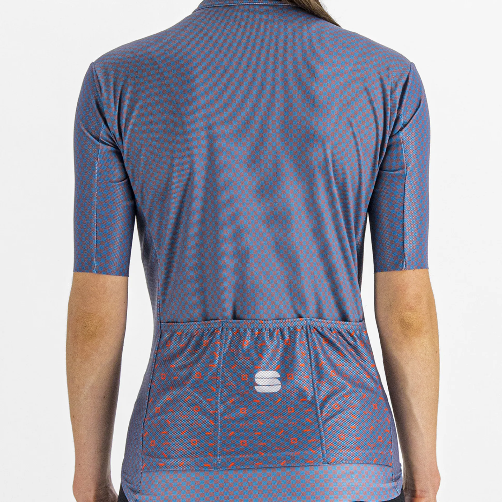 Maglia donna Sportful Checkmate - Blu rosa