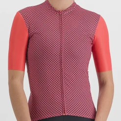 Maglia donna Sportful Checkmate - Rosso