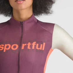 Maglia donna Sportful Supergiara Logo - Bordeaux