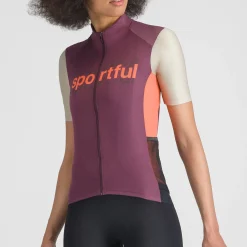 Maglia donna Sportful Supergiara Logo - Bordeaux
