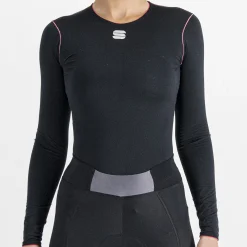Maglia intima donna maniche lunghe Sportful Midweight Layer - Nero
