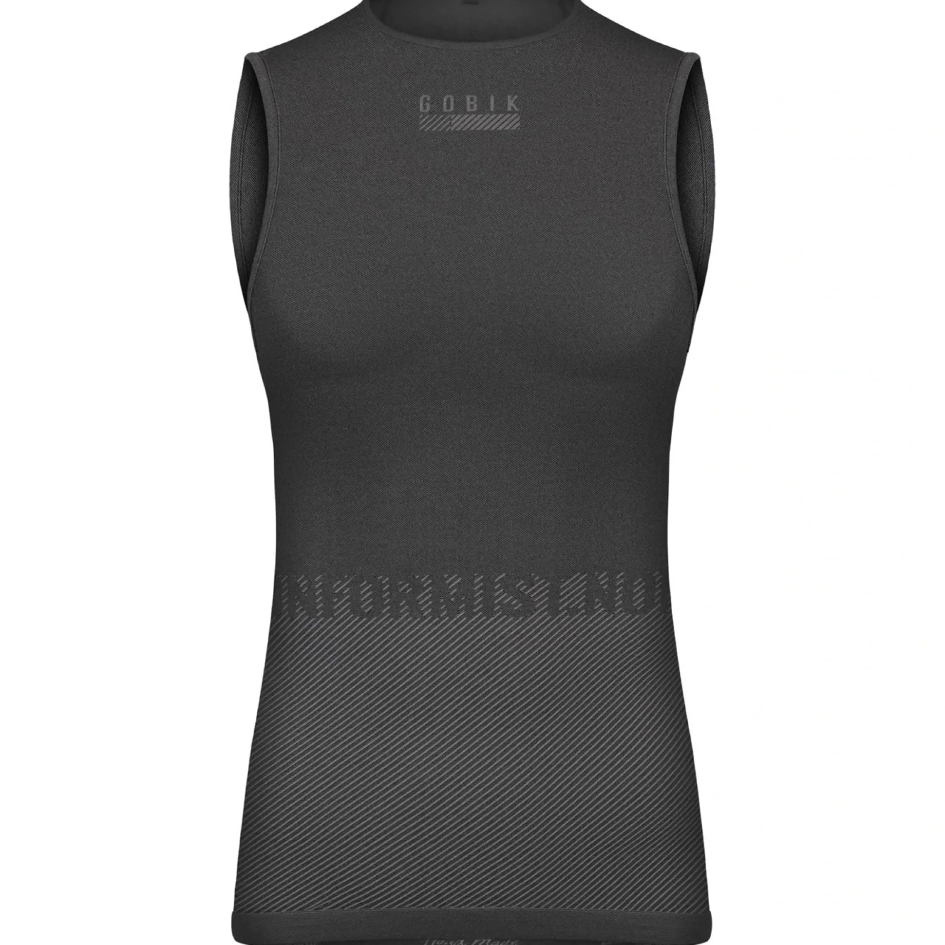 Maglia intima donna senza maniche Gobik Limber Skin Basalt - Nero