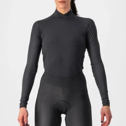 Maglia intima maniche lunghe donna Castelli Bandito Wool - Nero