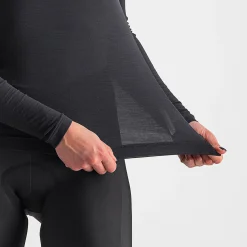 Maglia intima maniche lunghe donna Castelli Bandito Wool - Nero