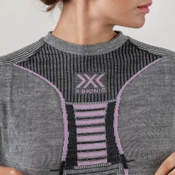 Maglia intima maniche lunghe donna X-Bionic Apani Merino 4.0 - Grigio rosa