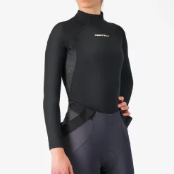Maglia intima maniche lunghe donna Castelli Flanders 2 - Nero
