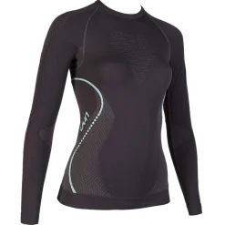 Maglia intima maniche lunghe donna UYN Evolutyon - Nero azzurro