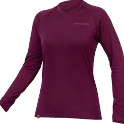Maglia intima maniche lunghe donna Endura BaaBaa Blend - Viola