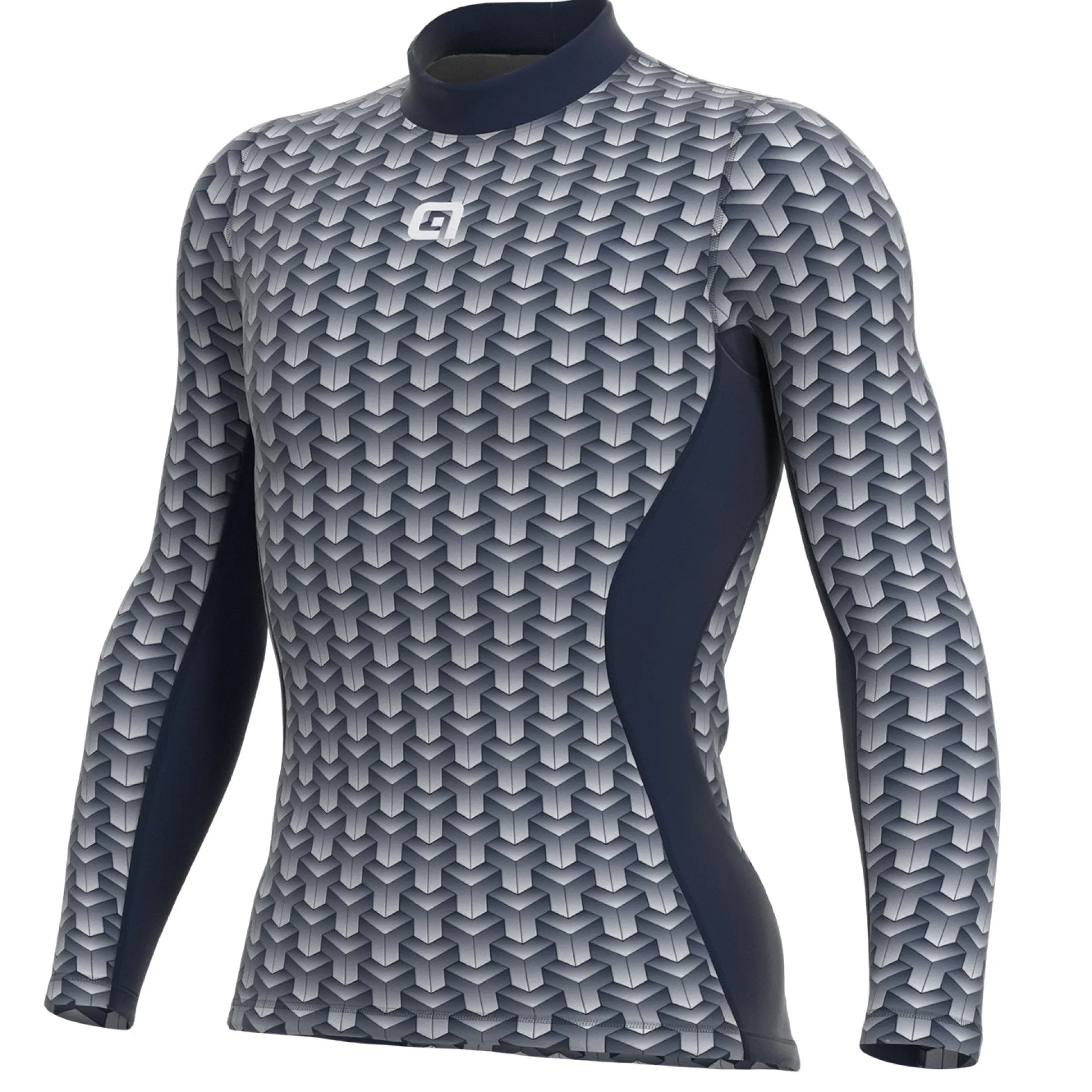 Maglia intima maniche lunghe Ale Cubes - Blu