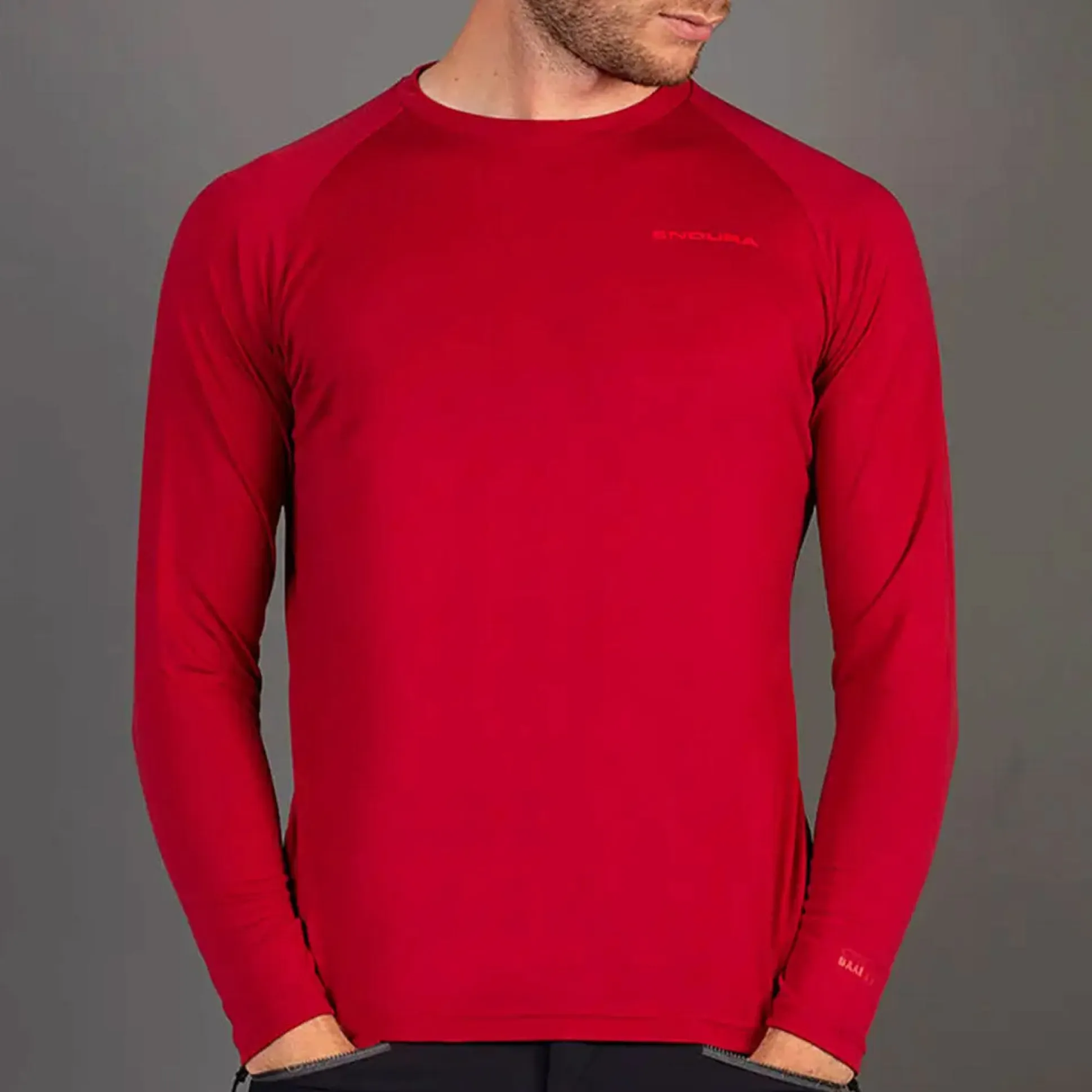 Maglia intima maniche lunghe Endura BaaBaa Blend - Rosso