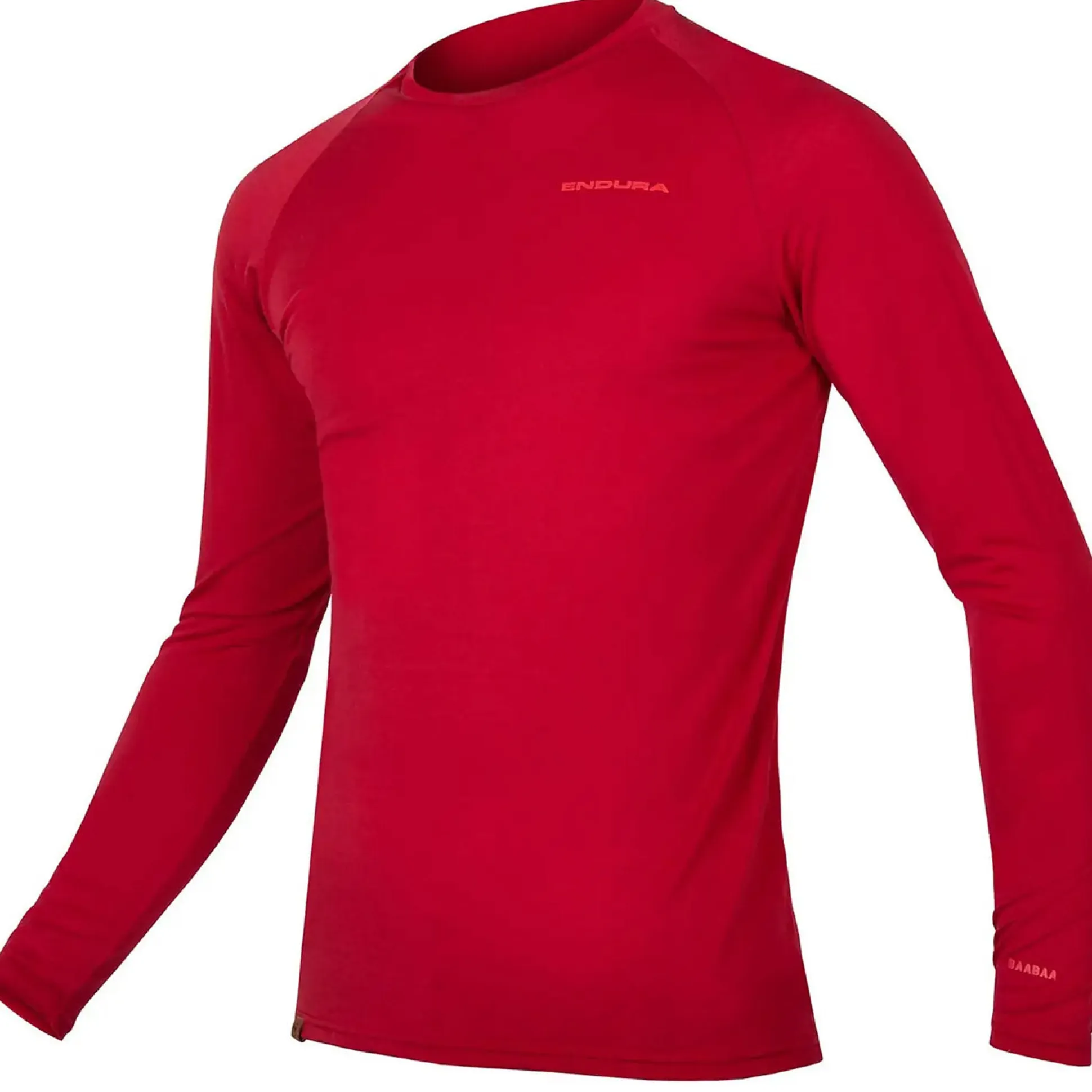 Maglia intima maniche lunghe Endura BaaBaa Blend - Rosso