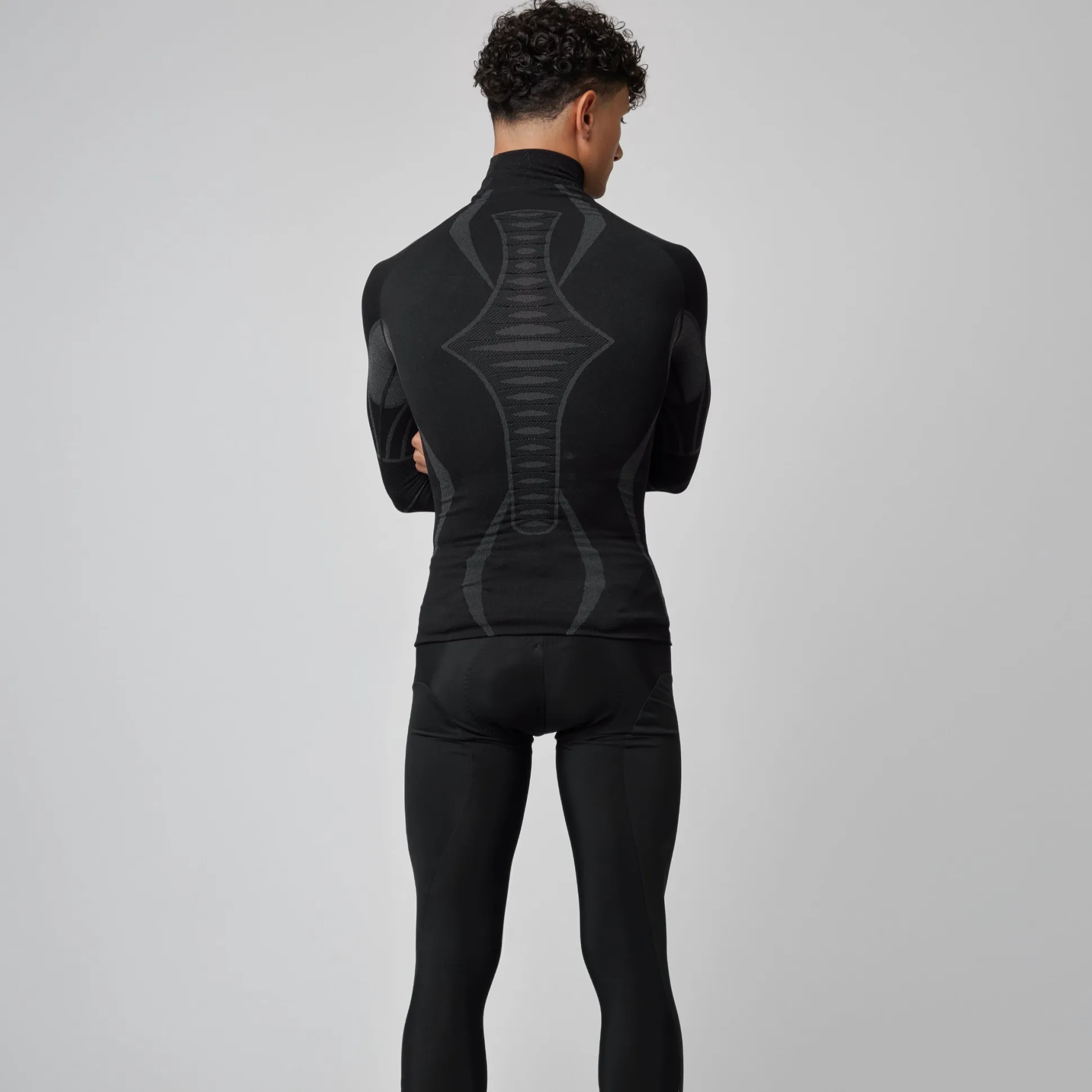 Maglia intima maniche lunghe Pissei Alaska Seamless - Nero