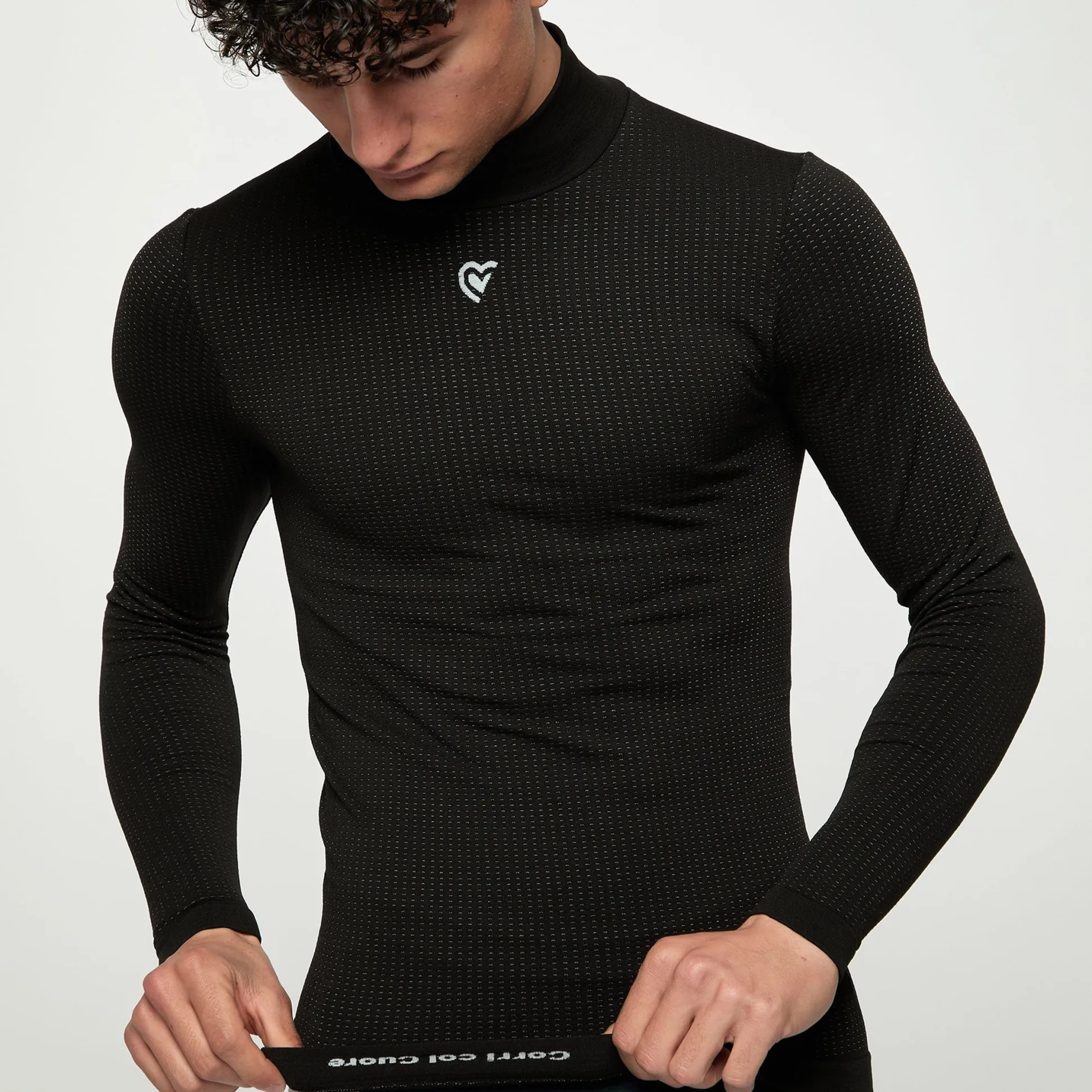 Maglia intima maniche lunghe Pissei Argentum - Nero