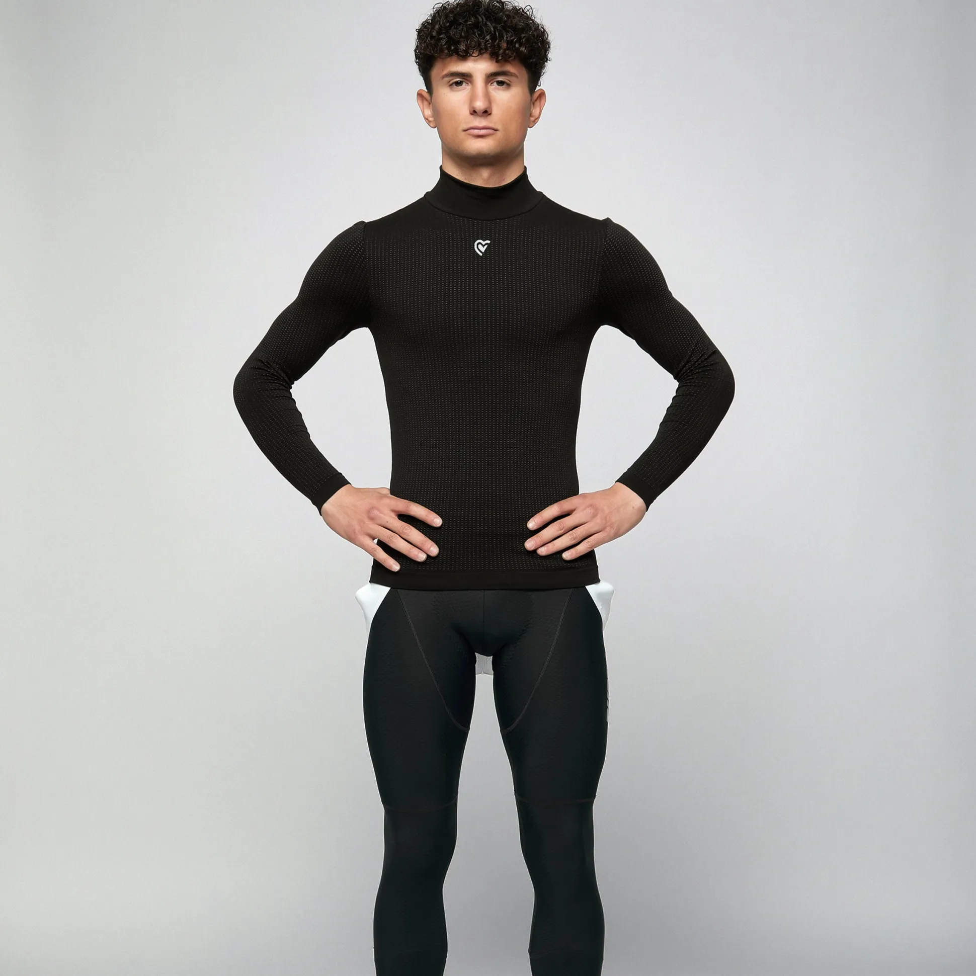 Maglia intima maniche lunghe Pissei Argentum - Nero