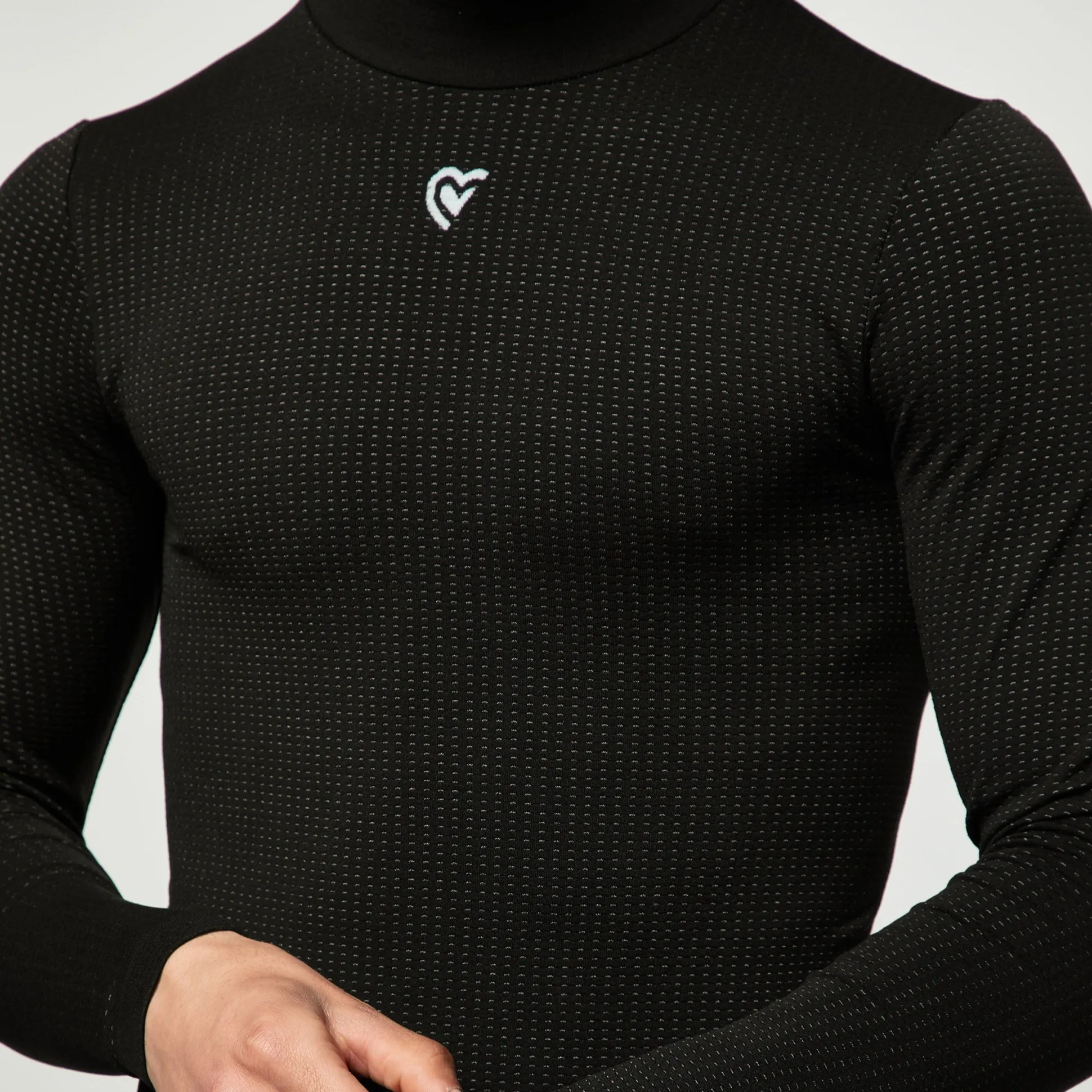 Maglia intima maniche lunghe Pissei Argentum - Nero