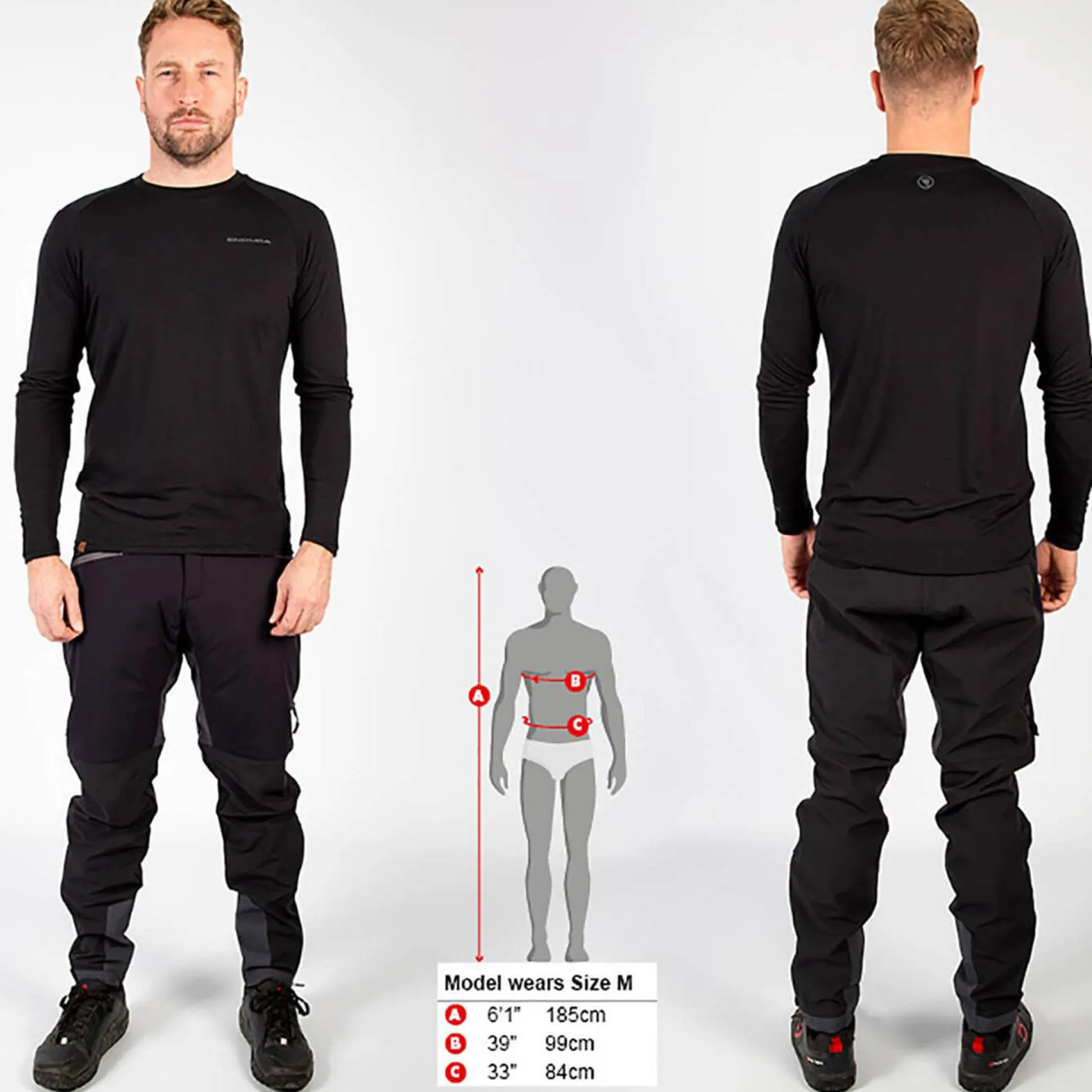 Maglia intima maniche lunghe Endura BaaBaa Blend - Nero