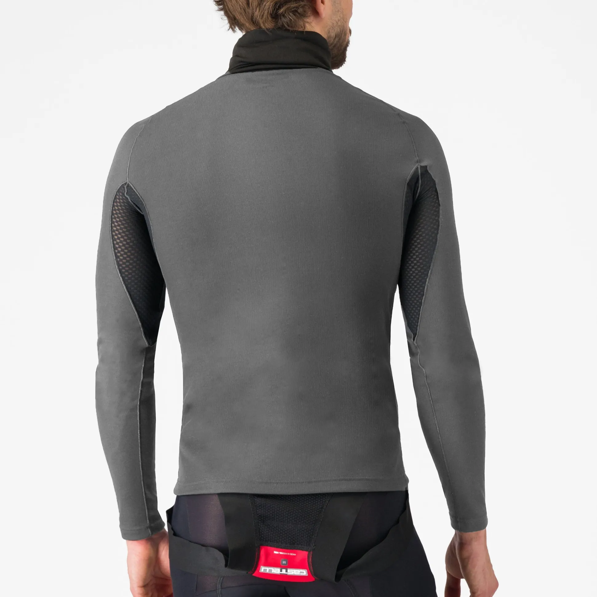 Maglia intima maniche lunghe Castelli Flanders 2 High Neck - Grigio