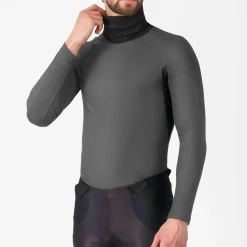 Maglia intima maniche lunghe Castelli Flanders 2 High Neck - Grigio