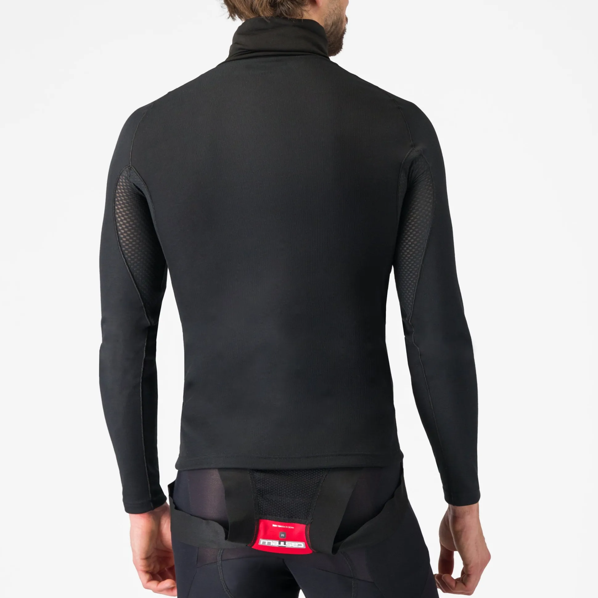 Maglia intima maniche lunghe Castelli Flanders 2 High Neck - Nero