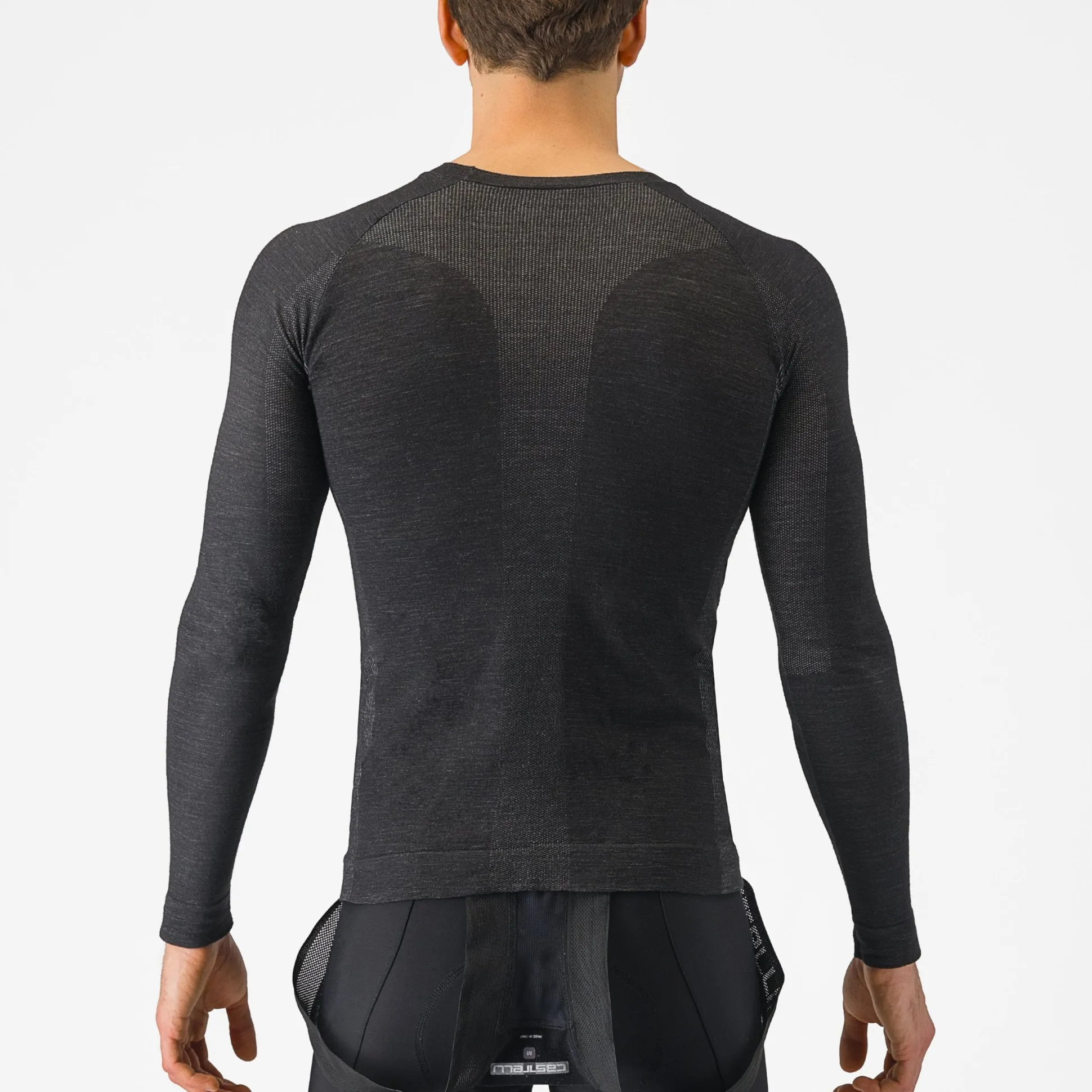 Maglia intima maniche lunghe Castelli Merino Seamless - Nero