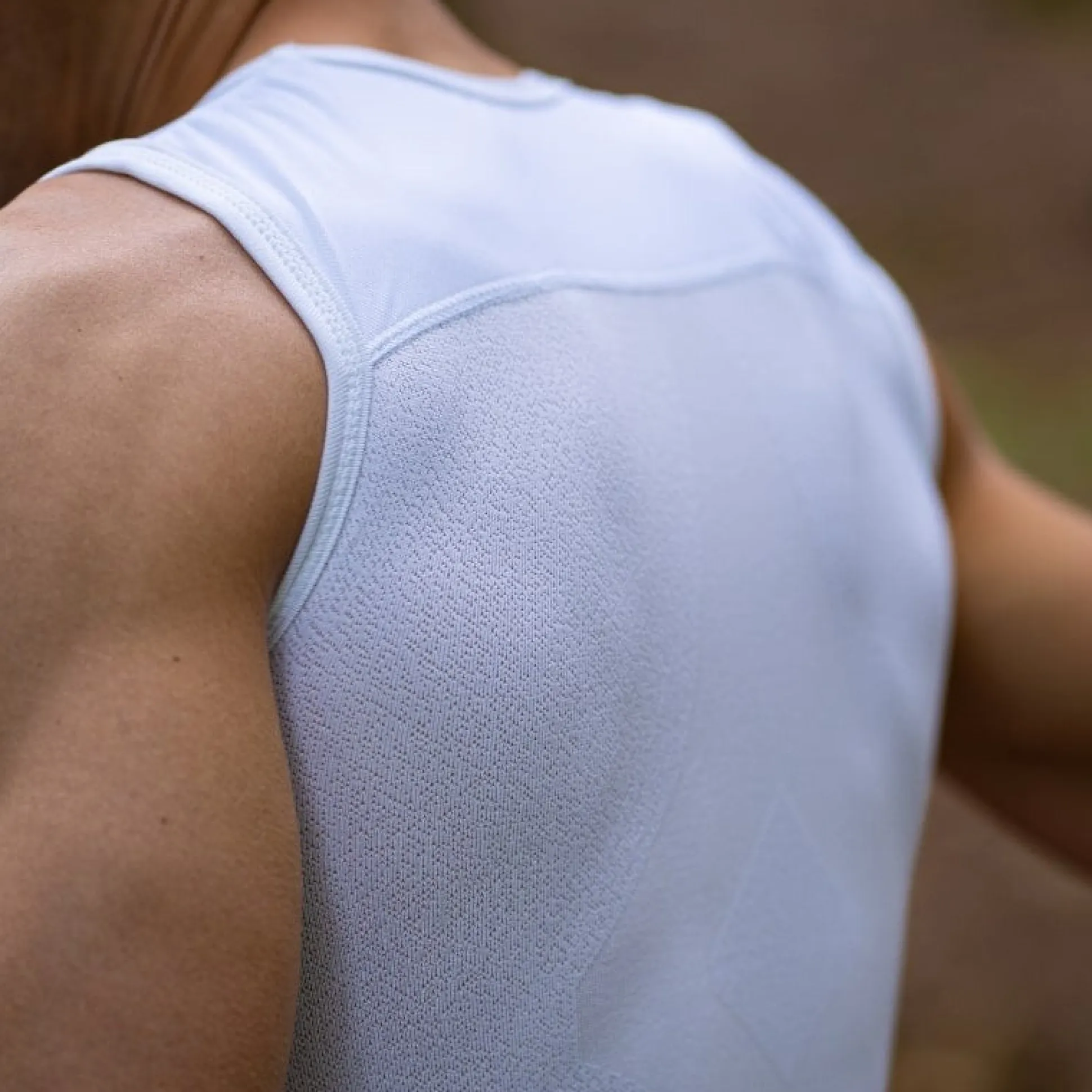 Maglia intima senza maniche Biotex Antivento Seamless - Bianco