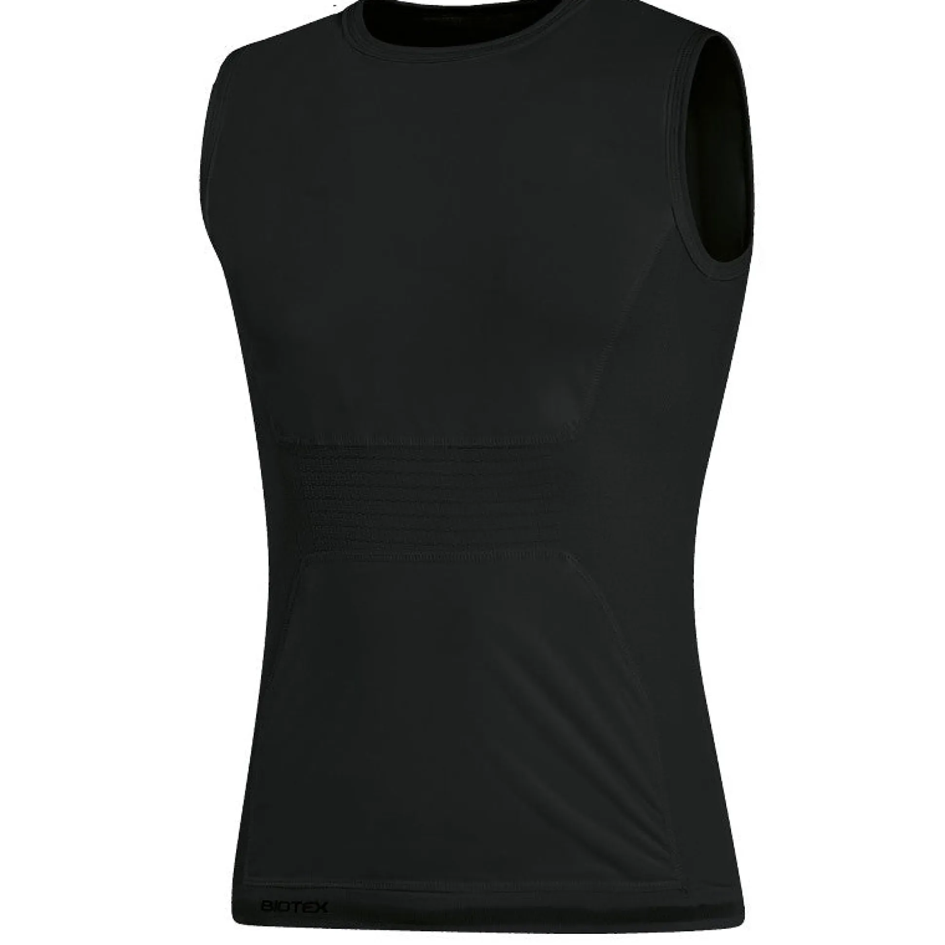 Maglia intima senza maniche Biotex Antivento Seamless - Nero