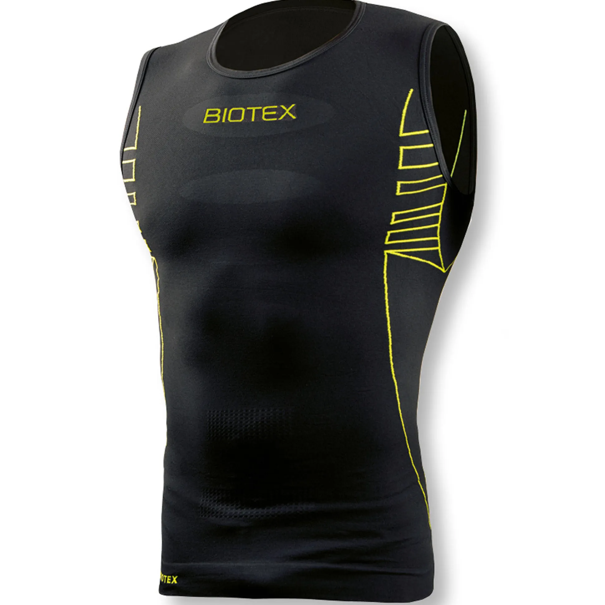 Maglia intima senza maniche Biotex Ultralight Seamless - Nero