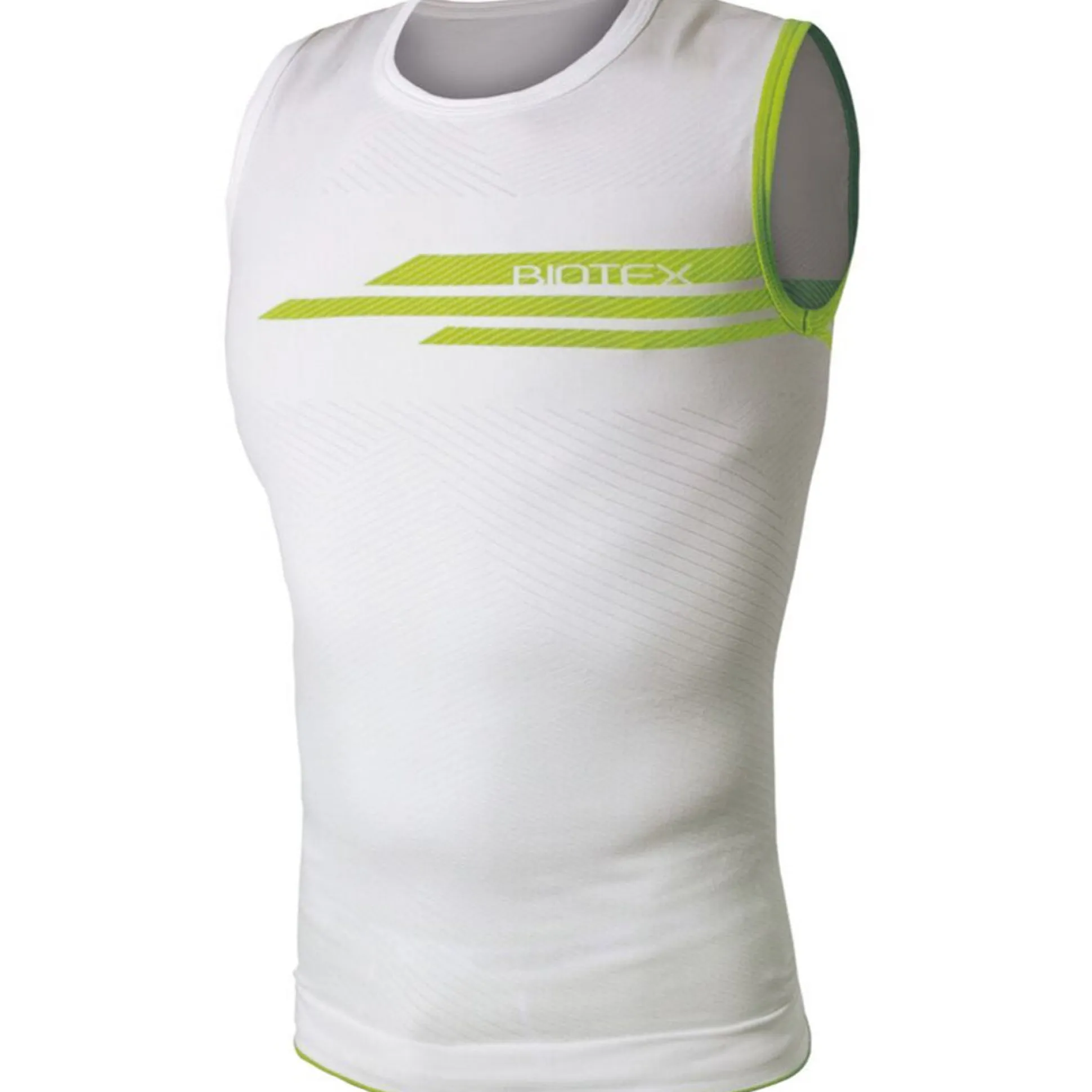 Maglia intima senza maniche Biotex Impact - Bianco lime