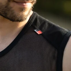 Maglia intima senza maniche Biotex Microrete Velo - Nero