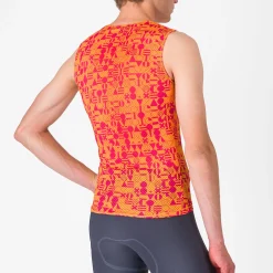 Maglia intima senza maniche Castelli Espresso R-A/D - Arancio chiaro