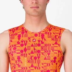 Maglia intima senza maniche Castelli Espresso R-A/D - Arancio chiaro