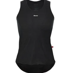 Maglia intima senza maniche donna Santini Dry - Nero