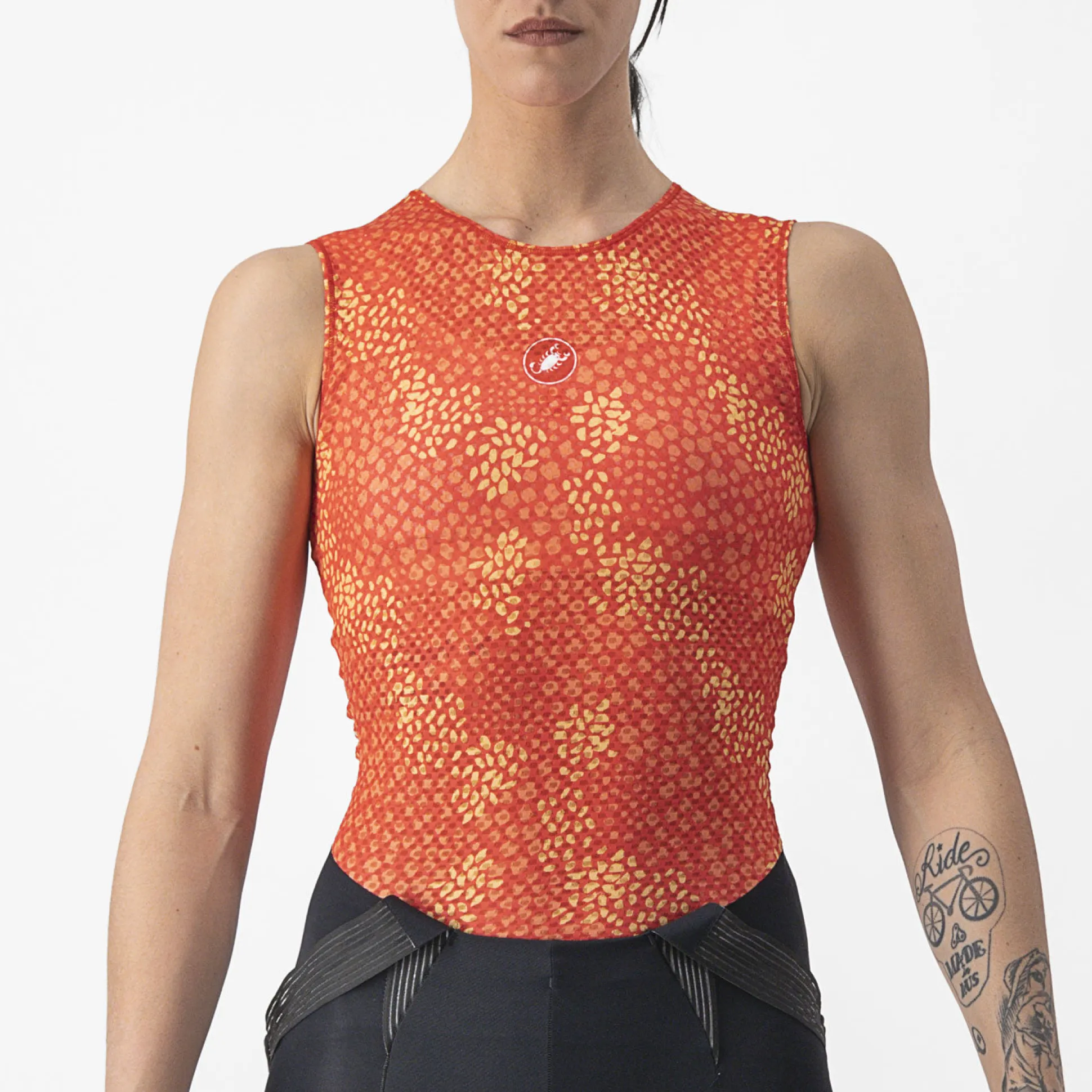 Maglia intima senza maniche donna Castelli Pro Mesh 4 - Arancio