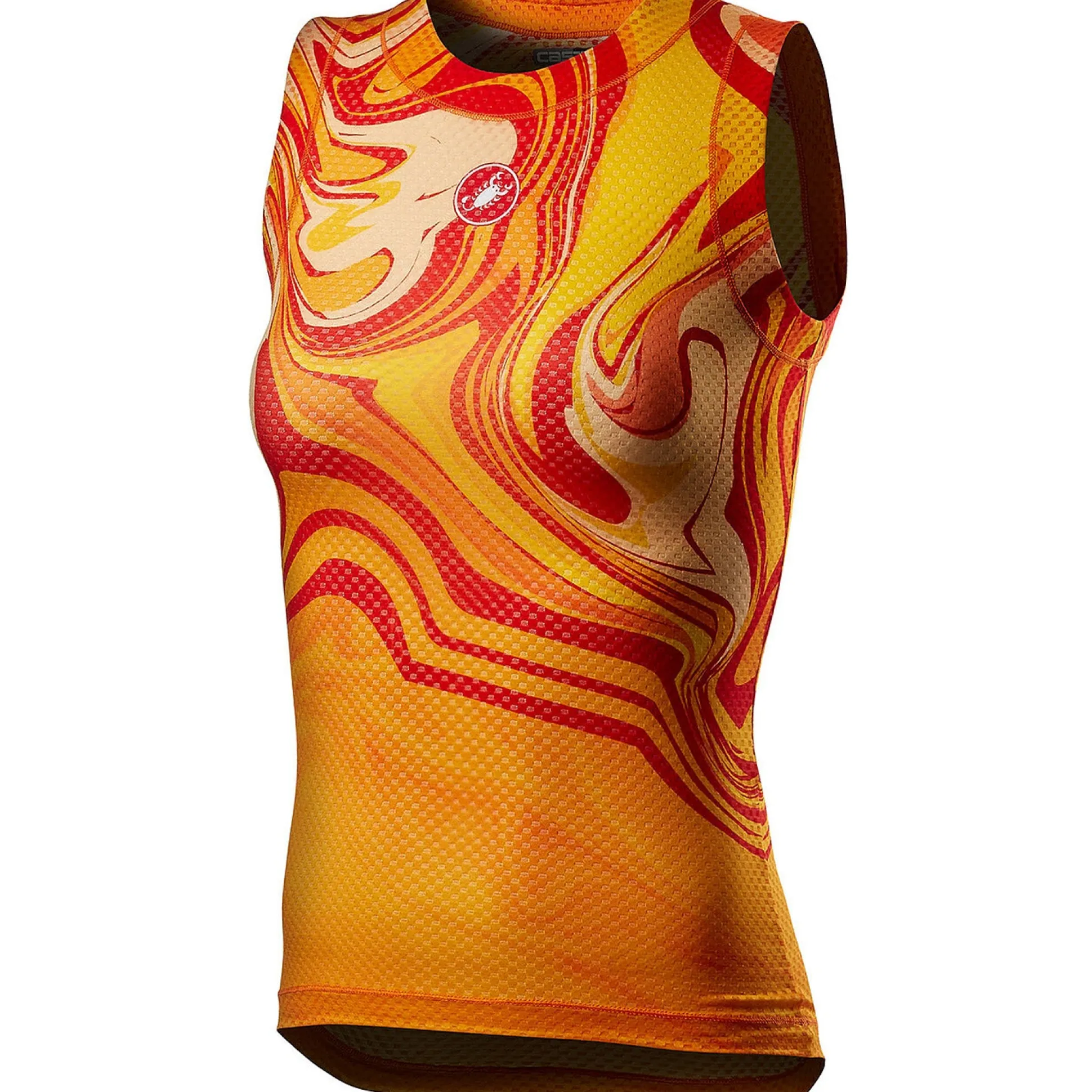Maglia intima senza maniche donna Castelli Pro Mesh - Arancio