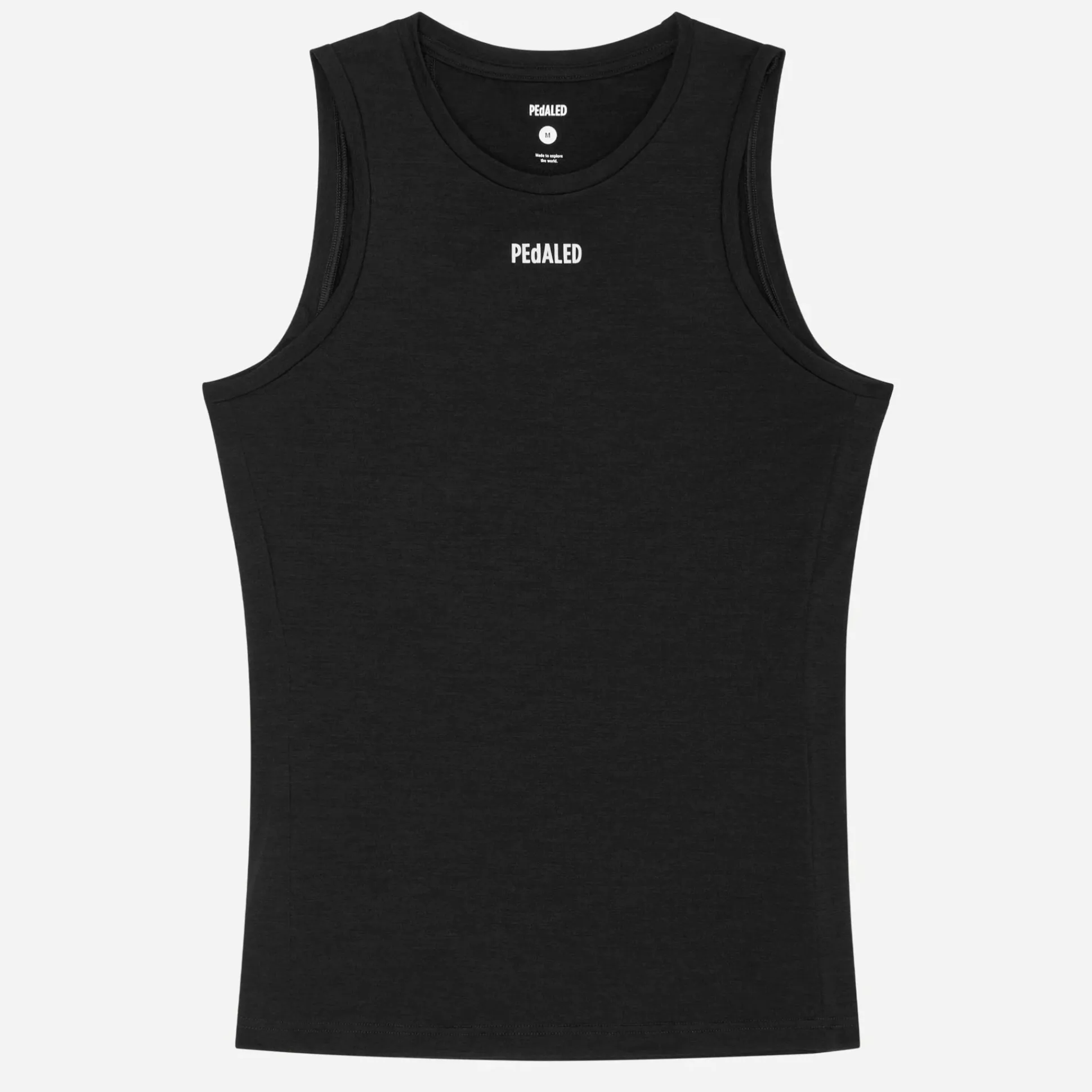 Maglia intima senza maniche Pedaled Element Merino - Nero