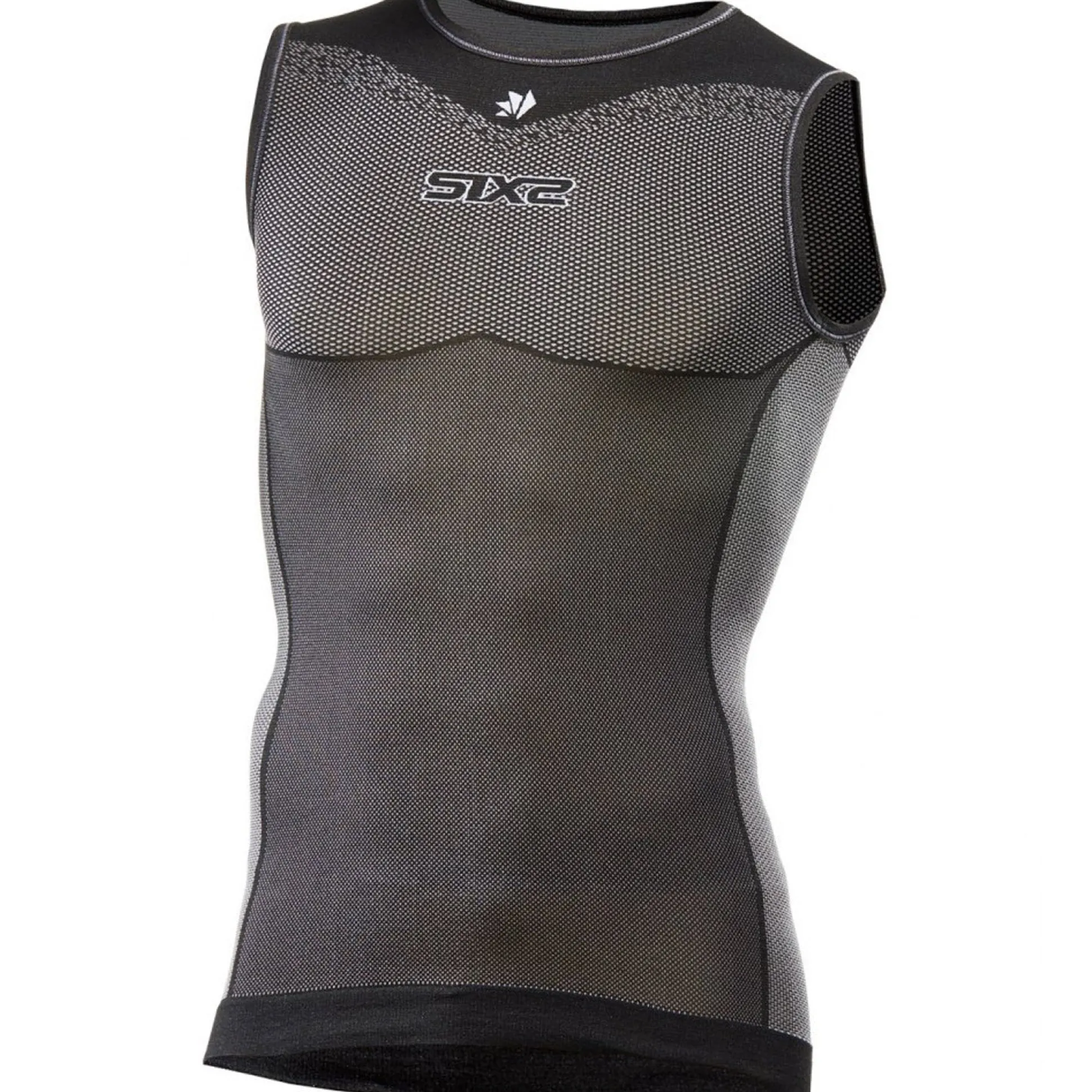 Maglia intima senza maniche SIX2 SML BT - Nero