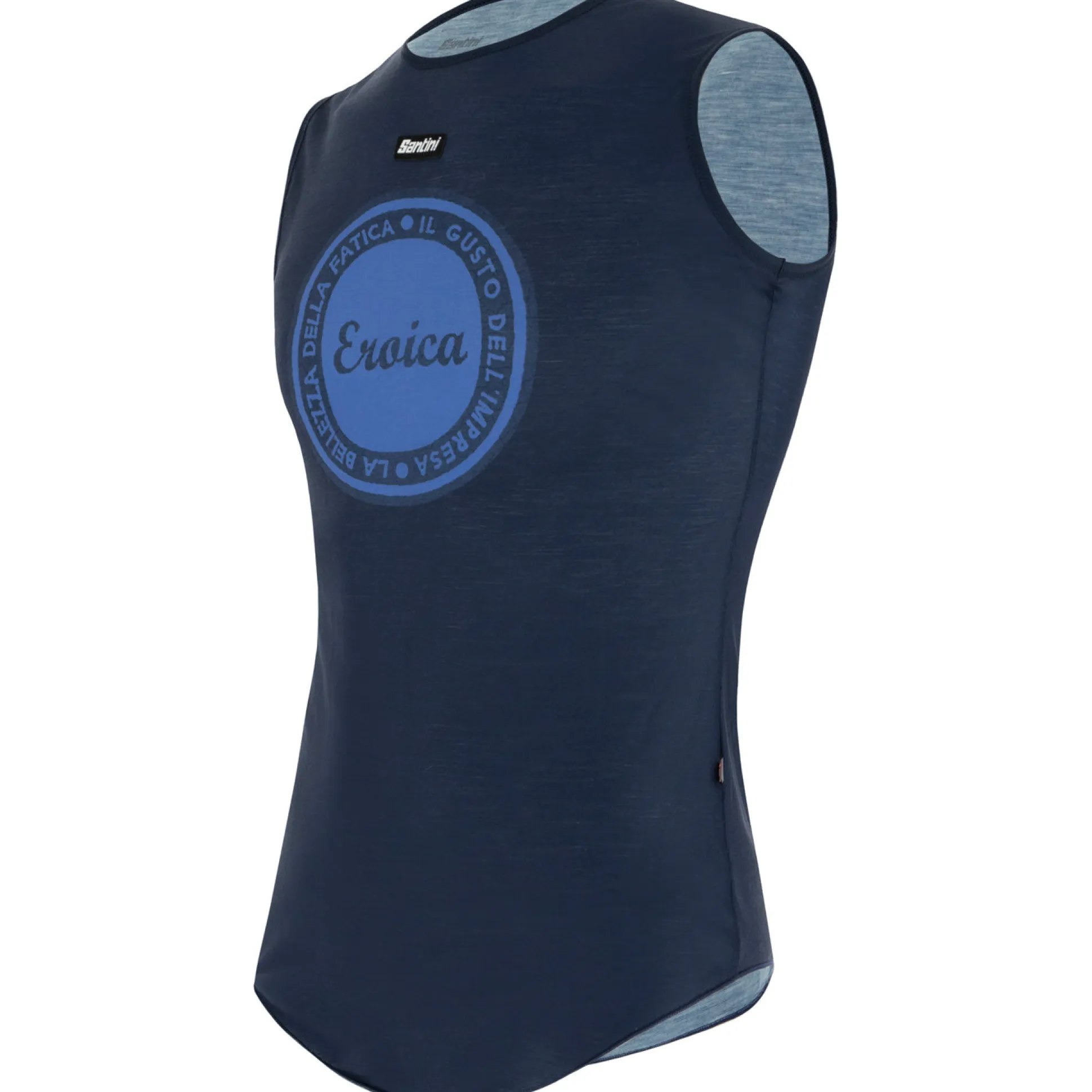 Maglia intima senza maniche Santini Eroica Dry - Blu